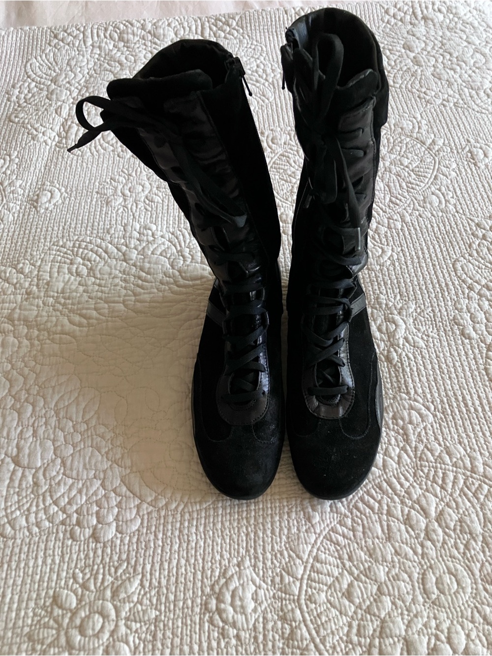 Like New Shoenique Black Women's Lace-Up Boots